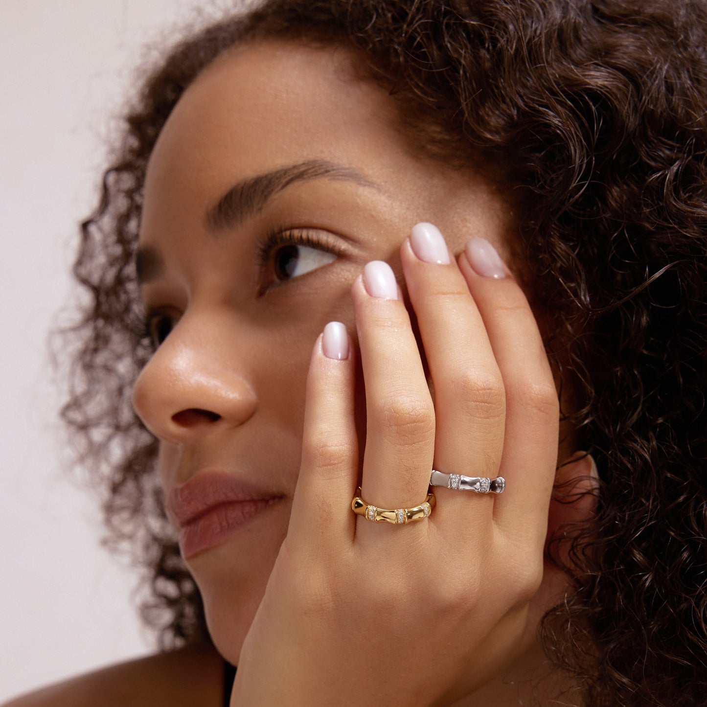 Bamboo Crystal Ring