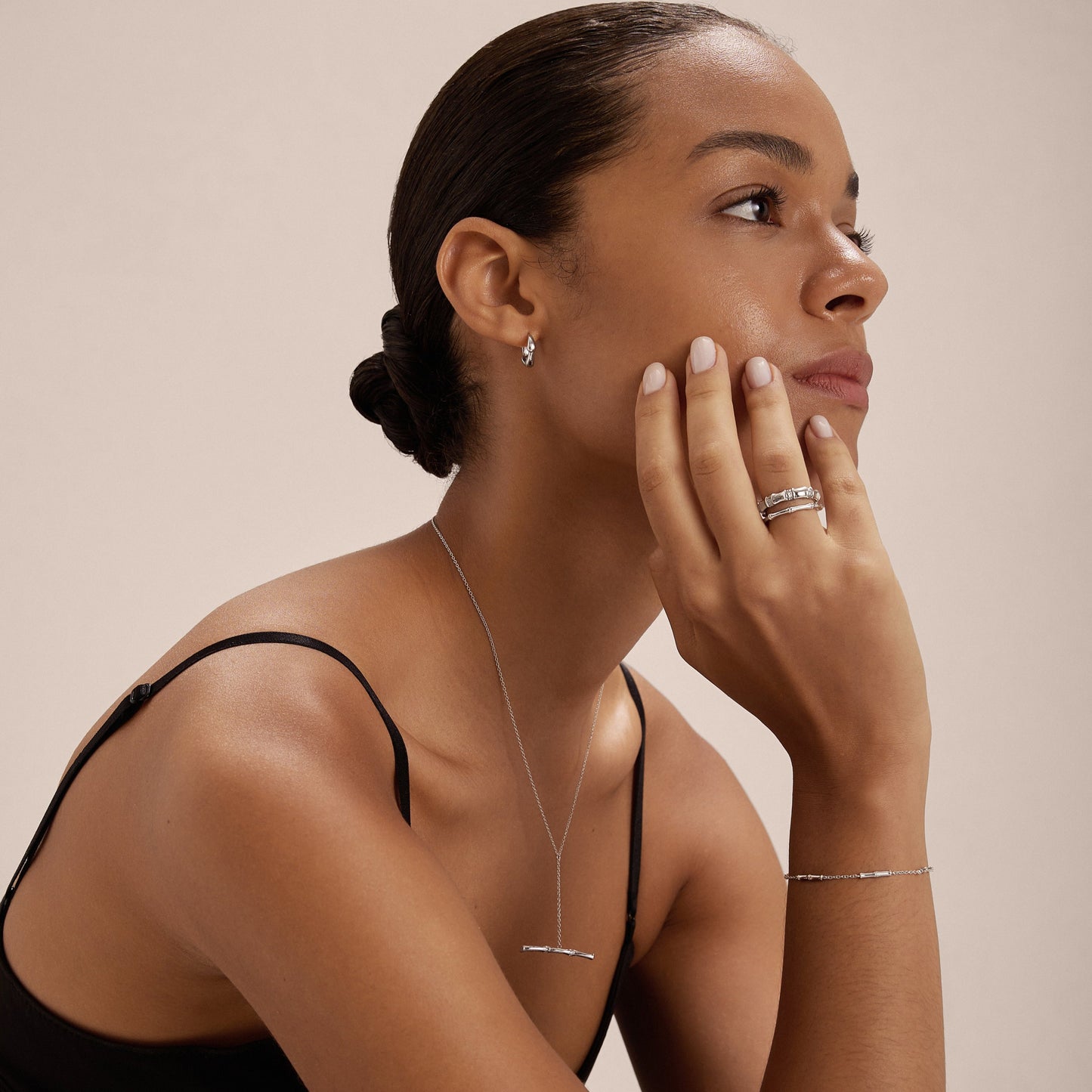 Bamboo Crystal Ring