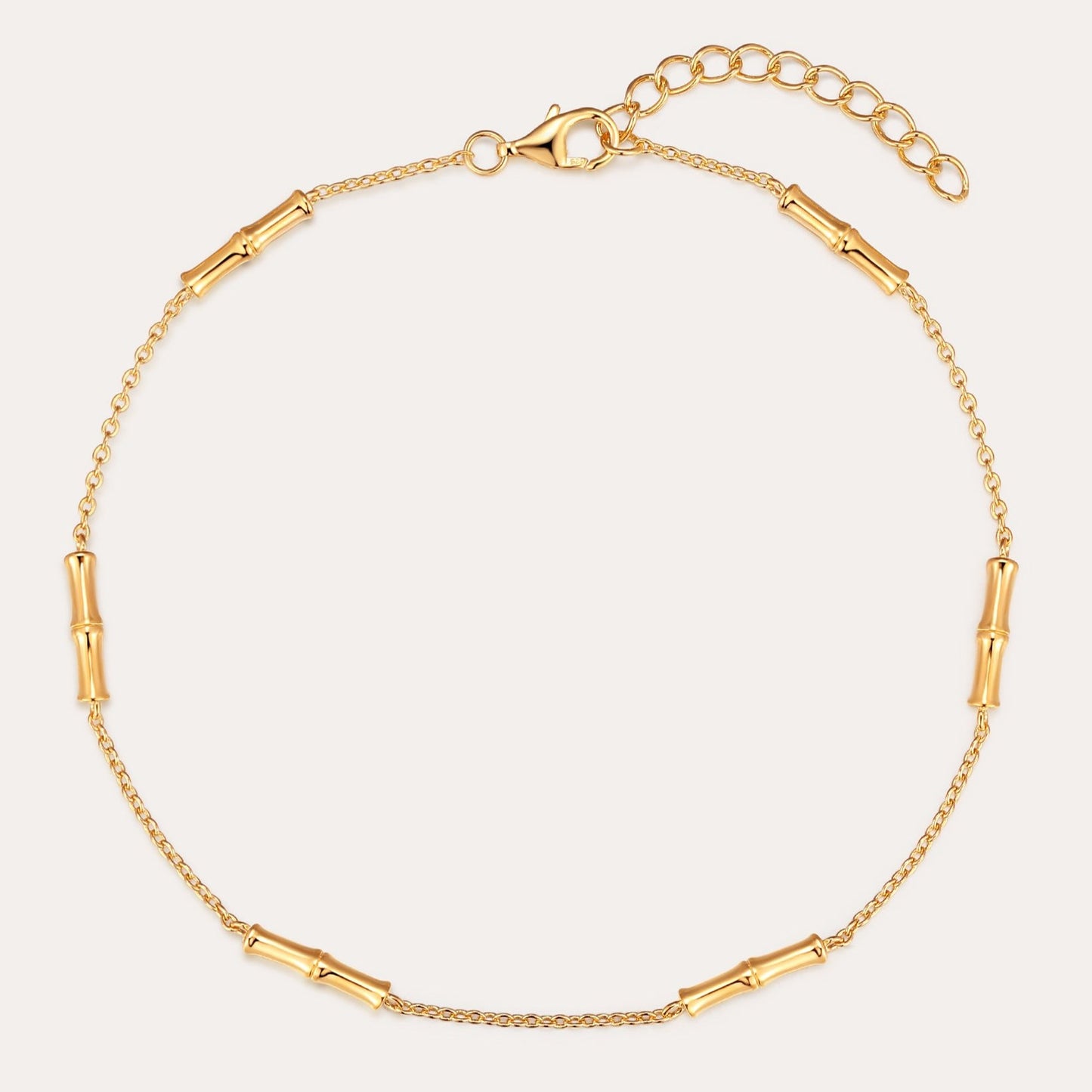 Gold Bamboo Anklet Bracelet