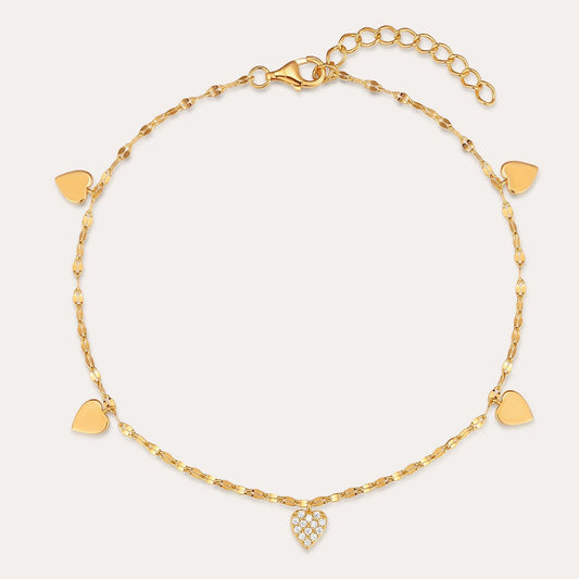 heart ankle bracelet