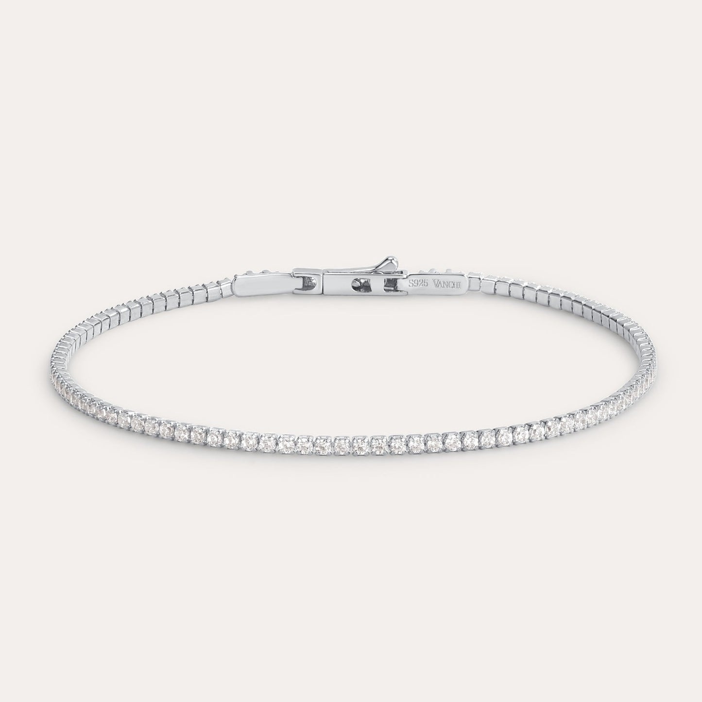 Silver tennis bracelet