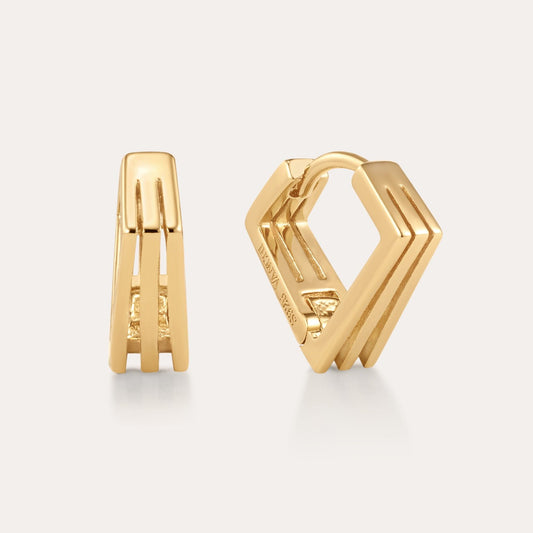 gold huggie earrings