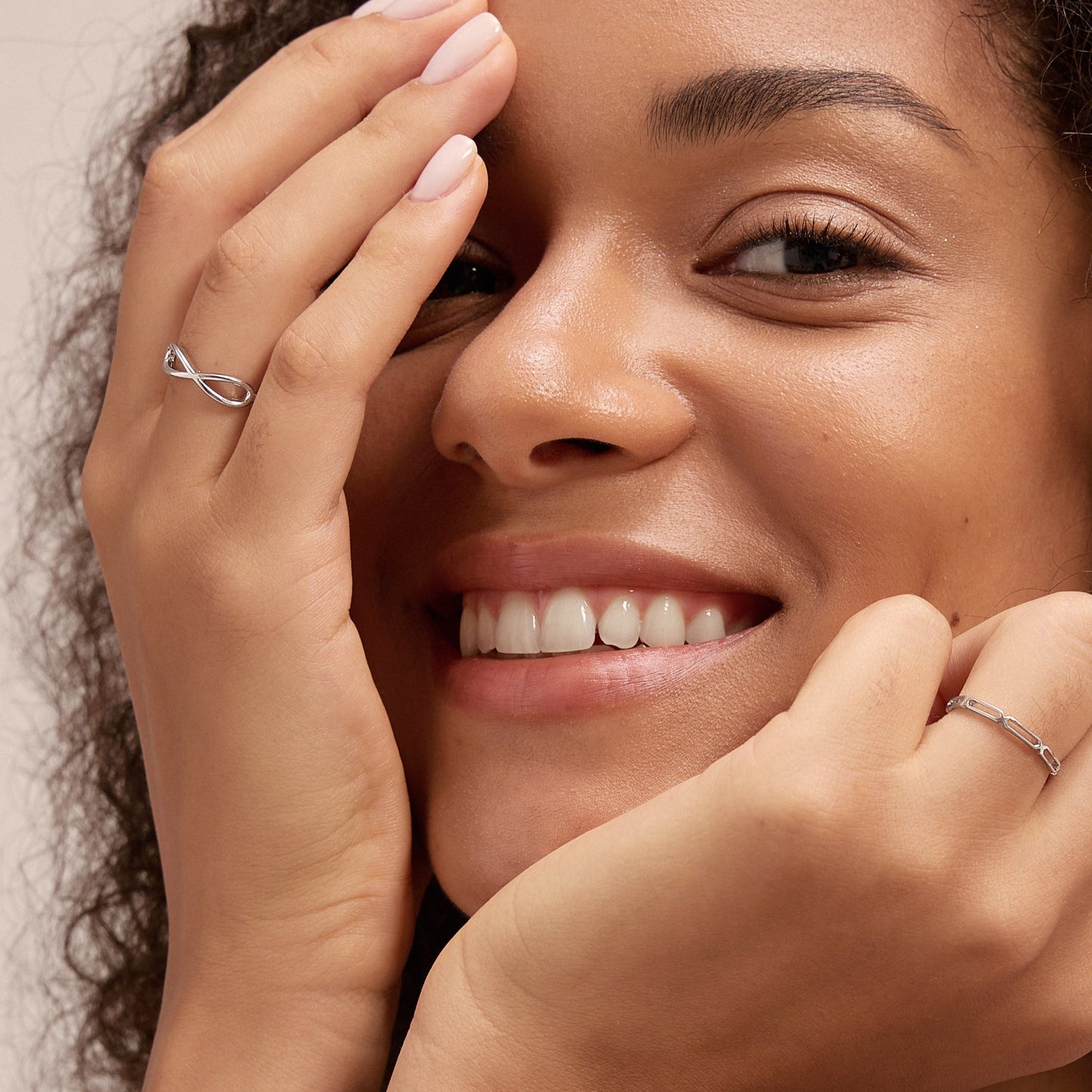 infinity ring in silver