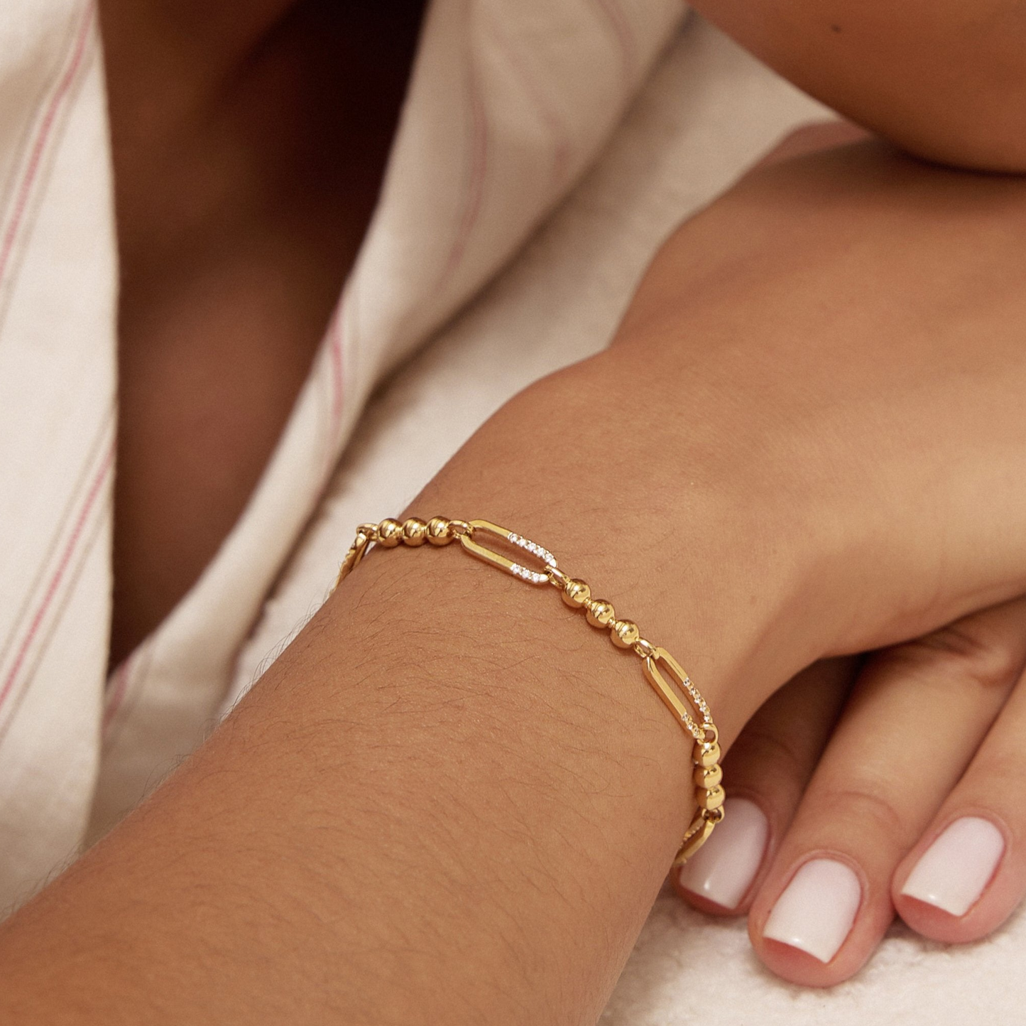 paperclip bracelet gold