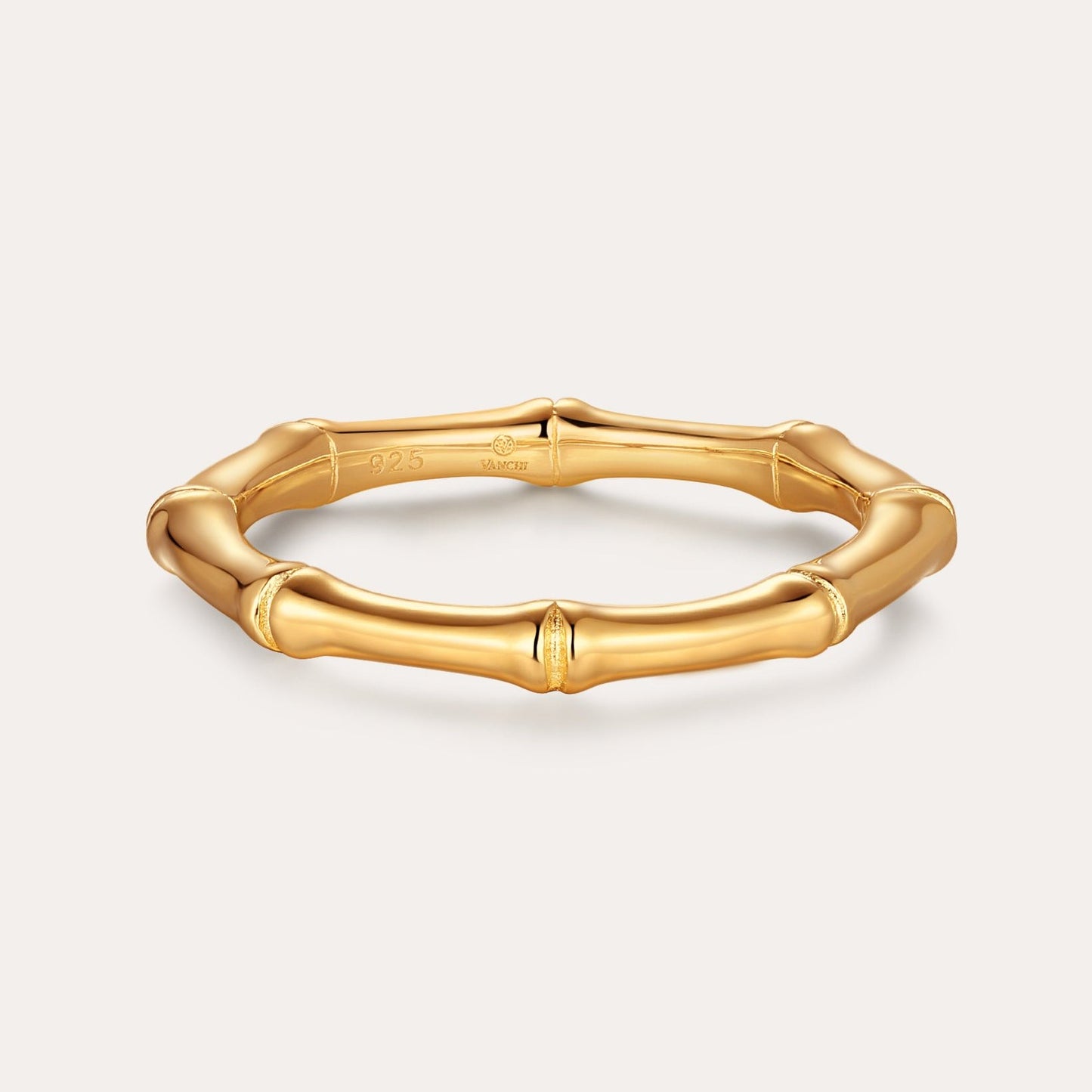 womens Gold Bamboo ring