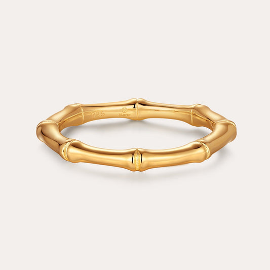 womens Gold Bamboo ring